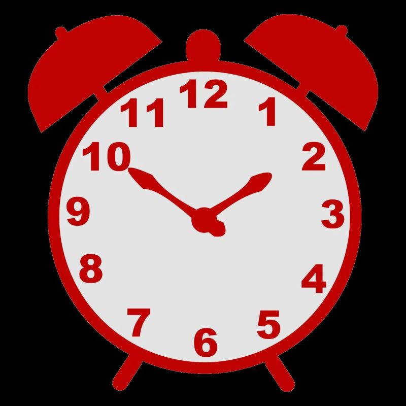 Klassischer Wecker mit rotem Rahmen