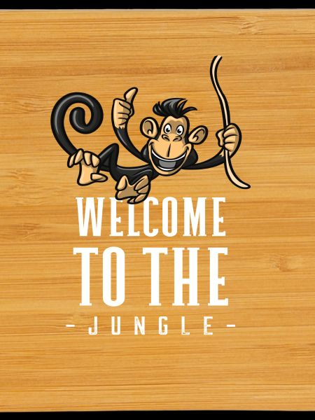 Jungle Monkey Bienvenue Design
