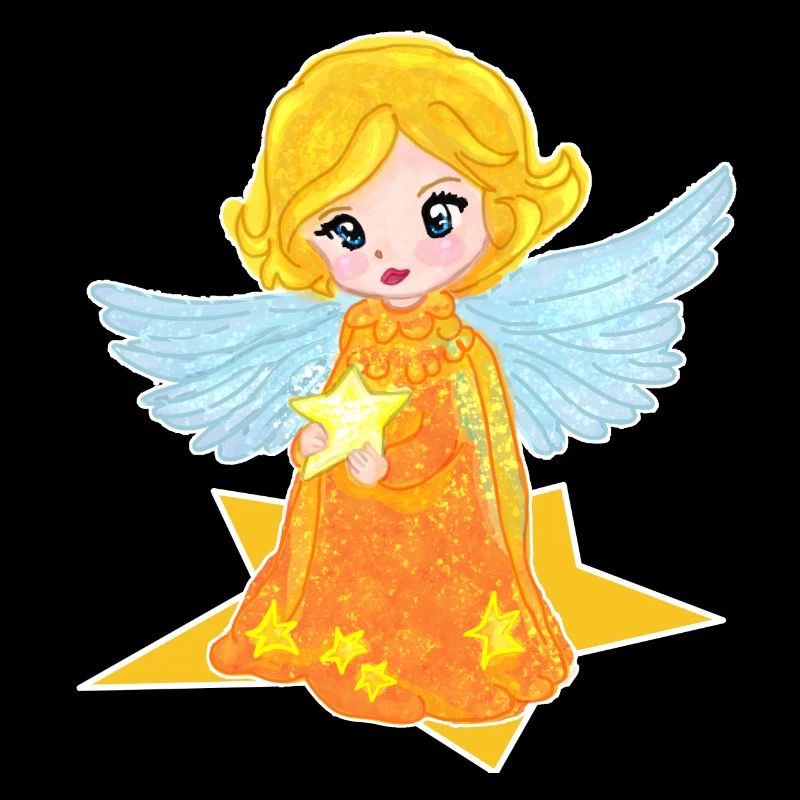 Kawaii Engelchen mit Stern