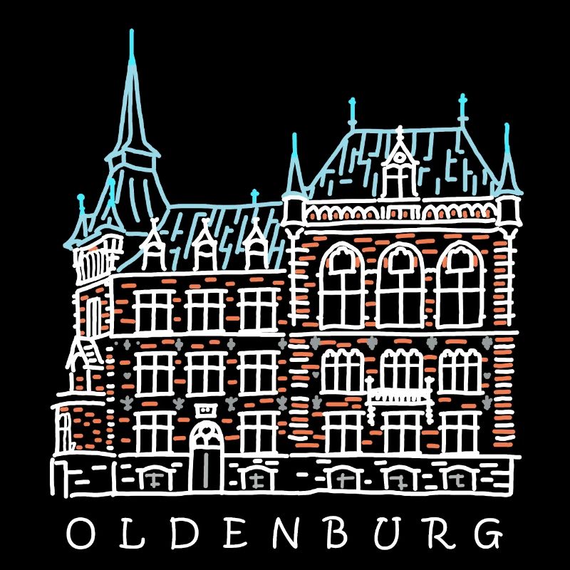 Oldenburg, Old Town, Germany Drawing