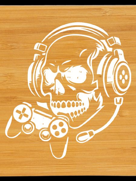 Skull with Gaming Headset Design