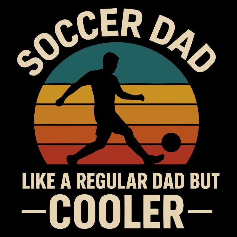 Soccer Dad Retro Sunset Design