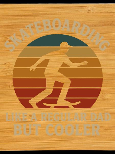 Skateboarding Dad Cool Retro Design
