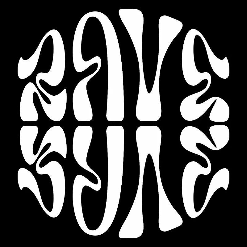 Conception typographique de musique rave