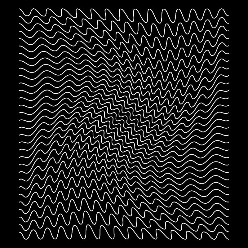 Impression d’illusion d’optique de ligne ondulée dynamique