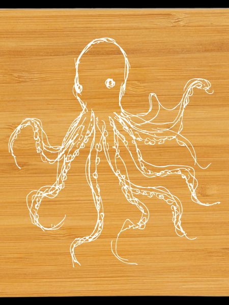 Bold Ink Octopus Line Art