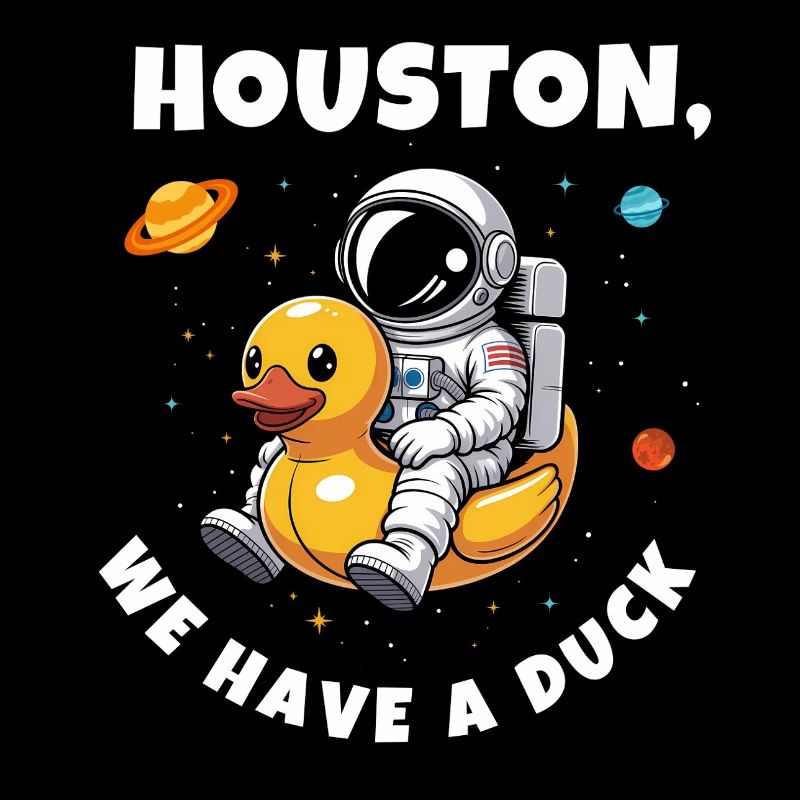 Canard astronaute dans l’espace