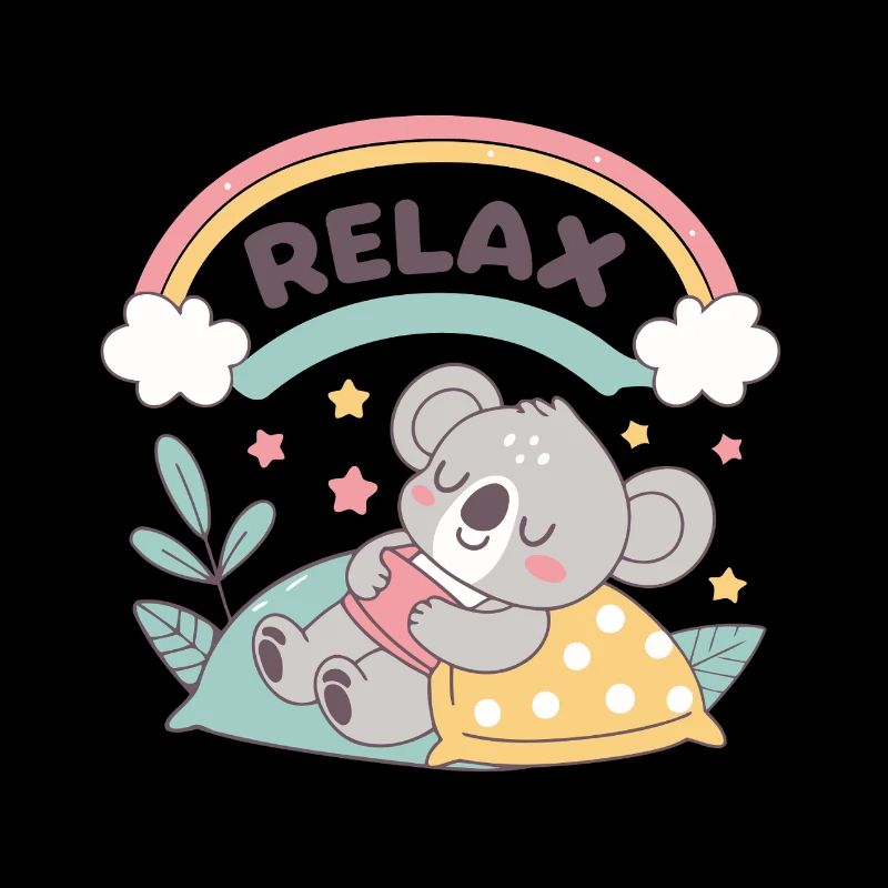 Koala with Sweet Rainbow Dream