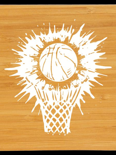 Energetic Basketball Art