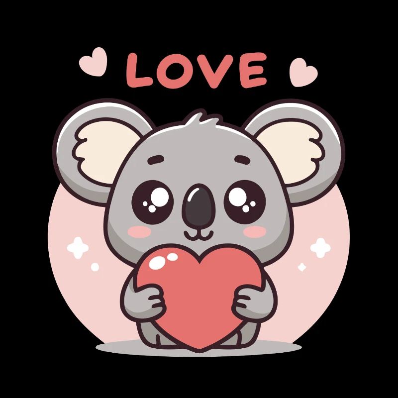 Koala Heart in Love