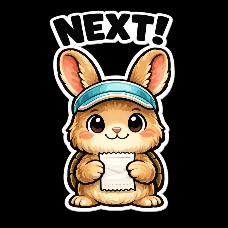 Prochain autocollant Bunny Note