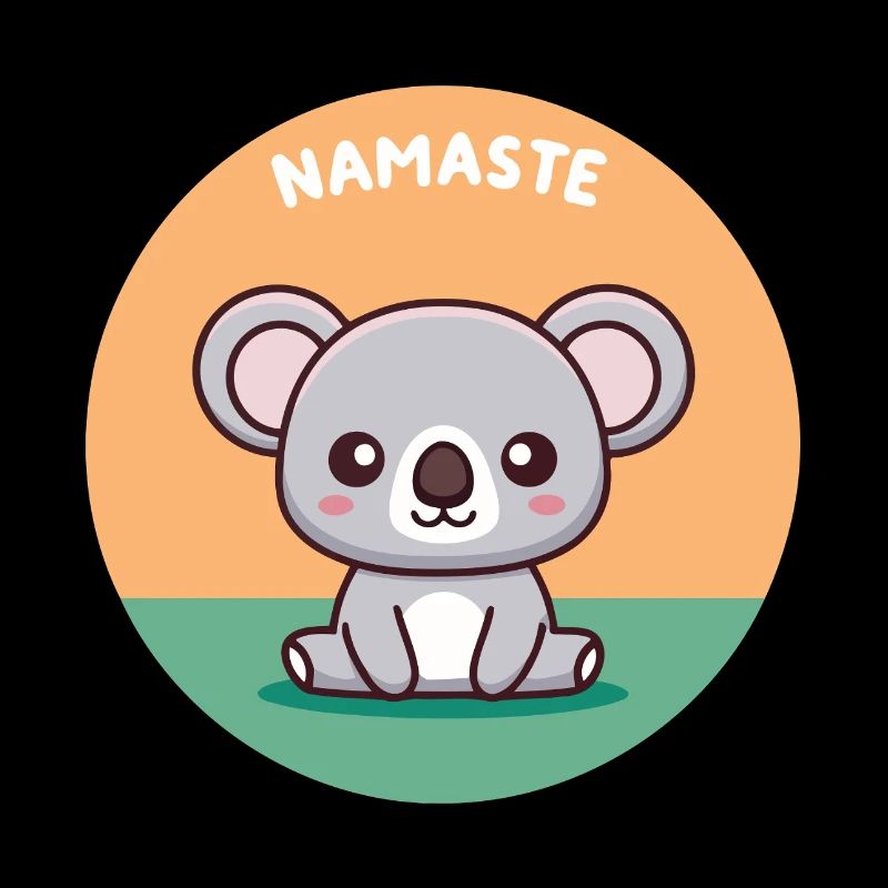 Koala Namaste Pastel Rond