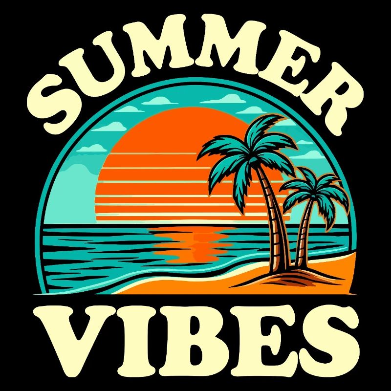 Palm Tree Summer and Sunset Vibes