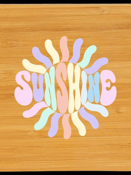 Soleil pastel rayonnant