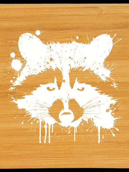 Waschbär-Graffiti spritzt