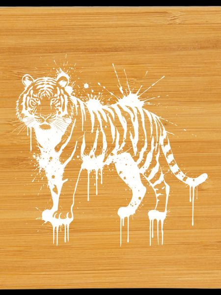 Weiß gespritzter Tiger
