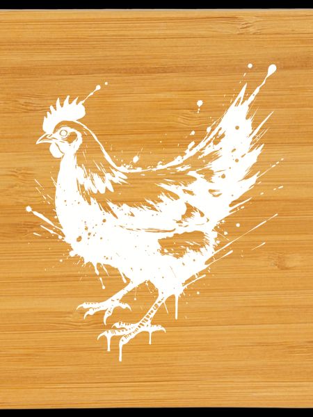 Hen Paint Splash White Splash