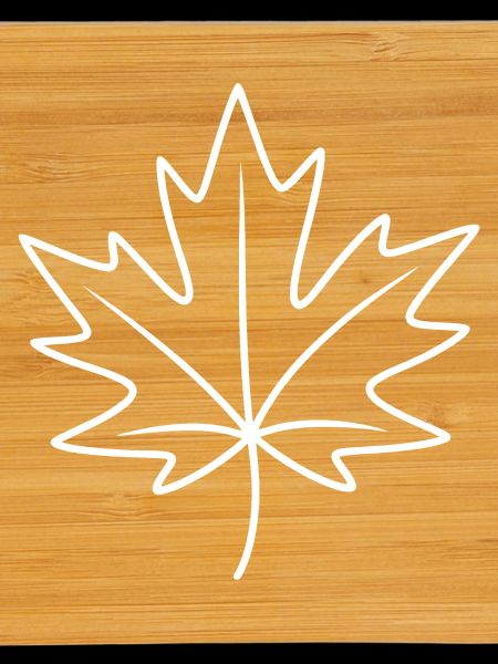 Maple Leaf Line Art Canada