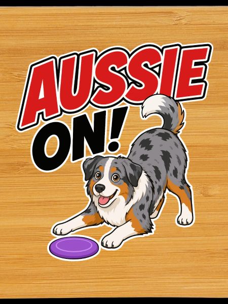 Aussie On! Playful Frisb Dog