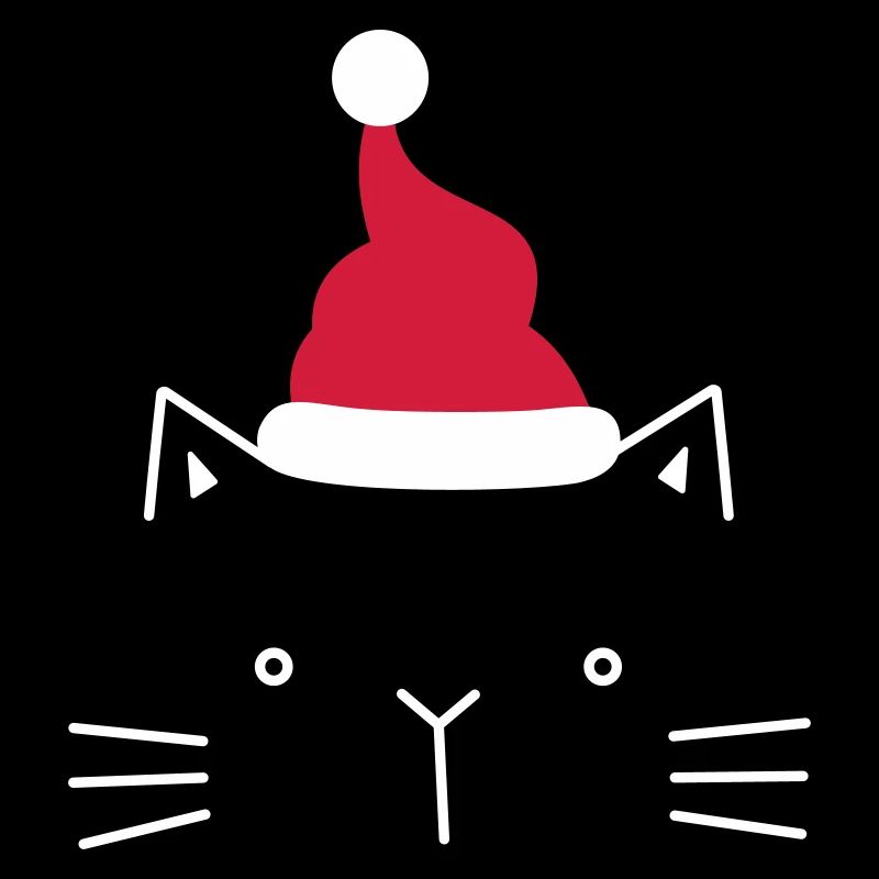 Cat face Santa Claus Christmas gift