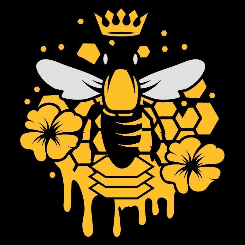 A bee with a crown