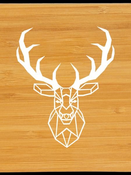 White Geometric Deer