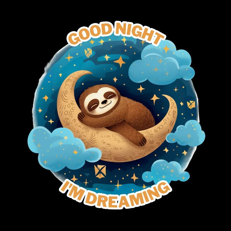 Moondream Sloth in Night Glow
