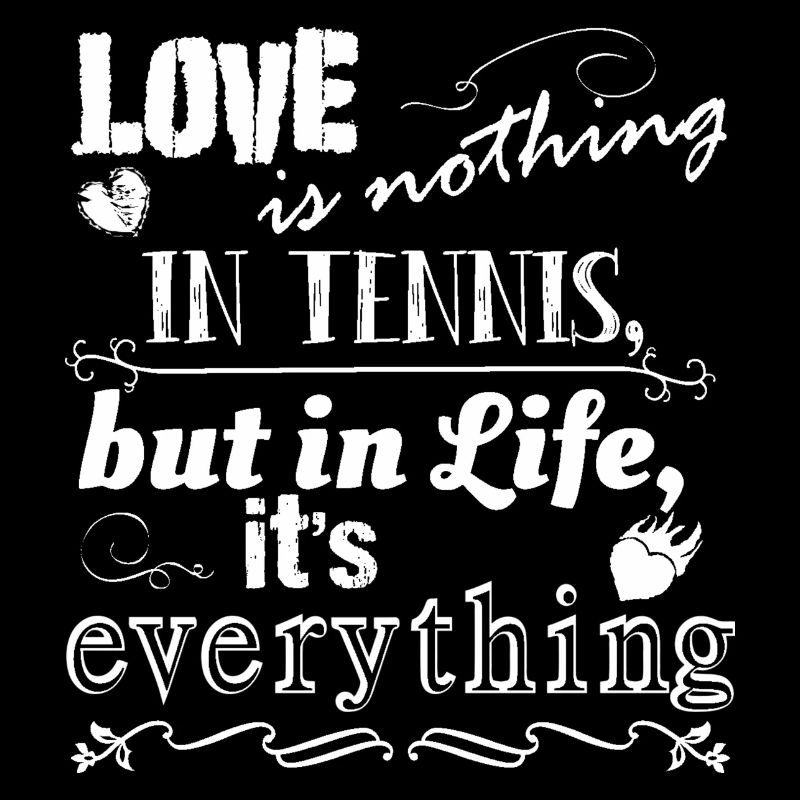 L’amour n’est rien dans le tennis, mignon design blanc couleur