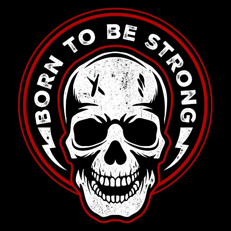 Skull Crest Born to Strength