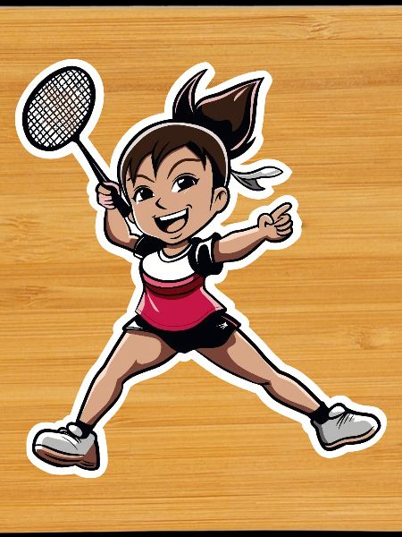 Badminton Player Cartoon
