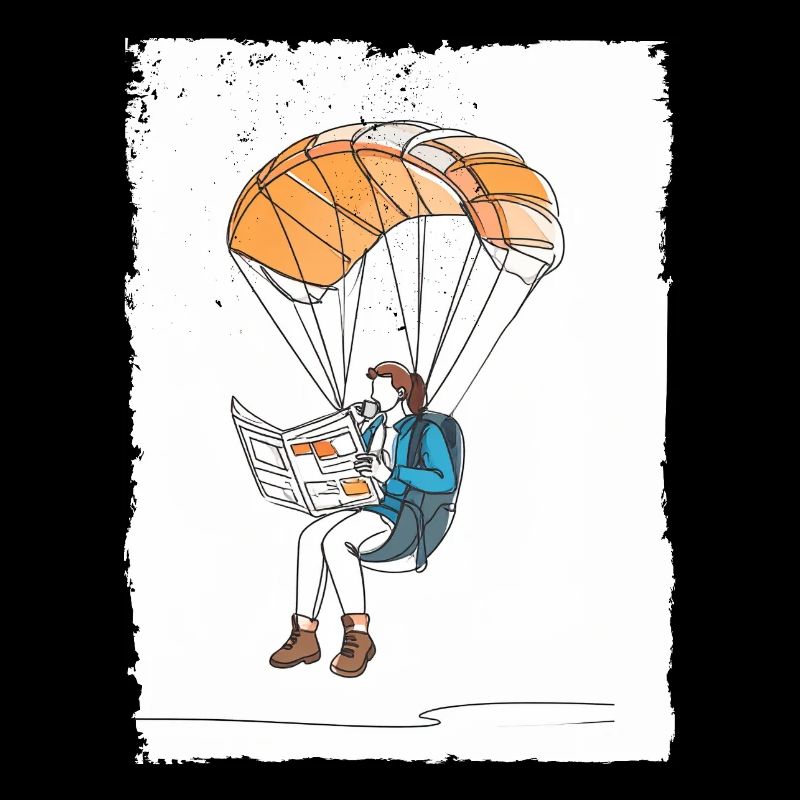 Luftfahrende Leser Illustration