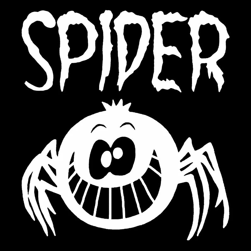 Lustige schwarze Spinne