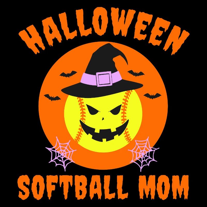 Halloween Softball Mom Design
