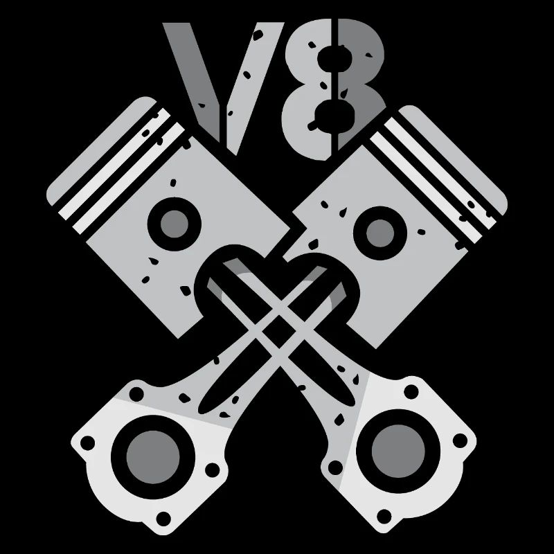 Moteur V8 à piston – Conception de puissance mécanique