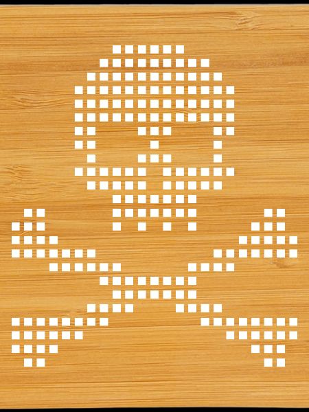 Pixel Skull and Crossbones