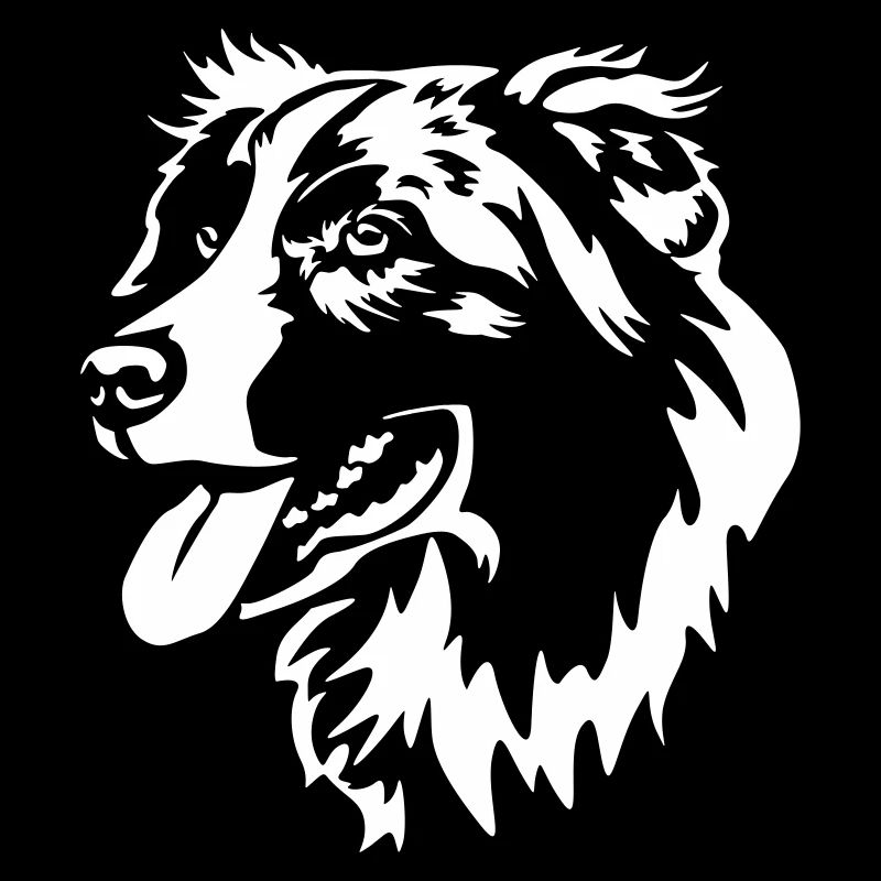 Australian Shepherd Head "Black Edition"