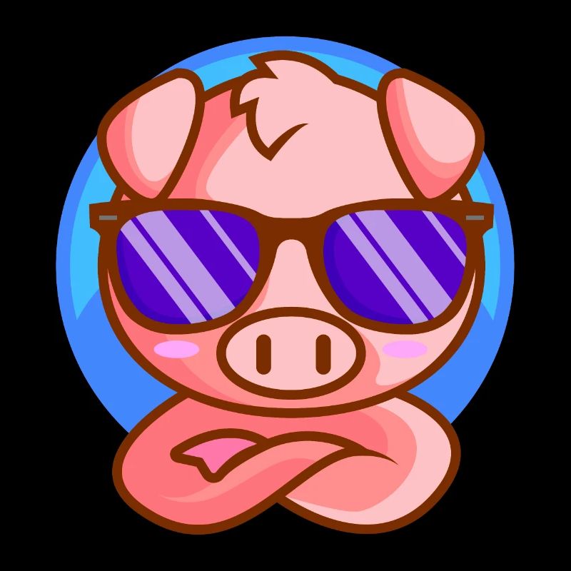 Petit porcelet avec lunettes de soleil