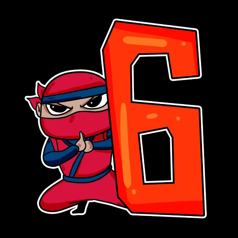 6 Jahre Junge Ninja - 6 Geburtstag - Ich bin 6
