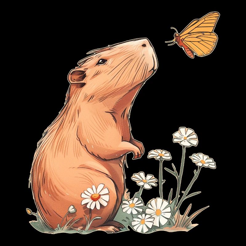 Capybara Schmetterling