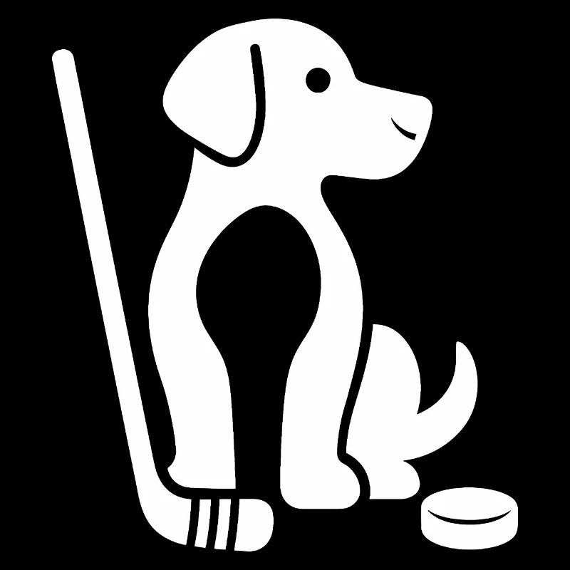 Teckel Beagle Maître Maître De Hockey sur Glace