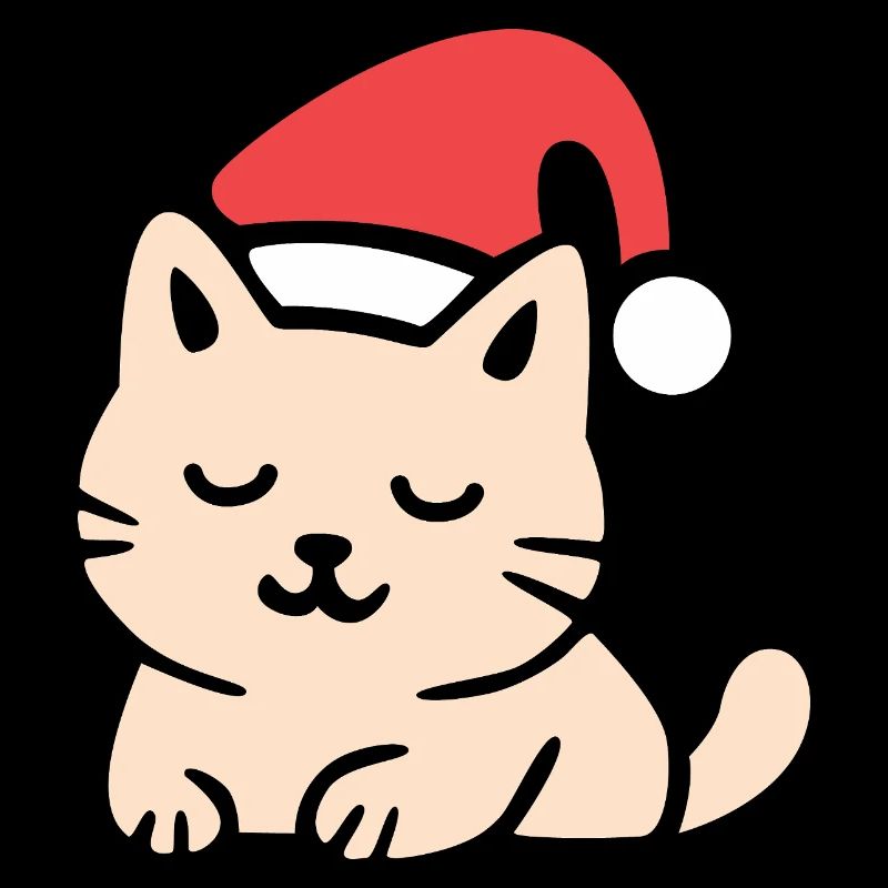 Chat de Noël mignon dans le style confortable