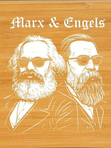Marx & Engels with black Sunglasses