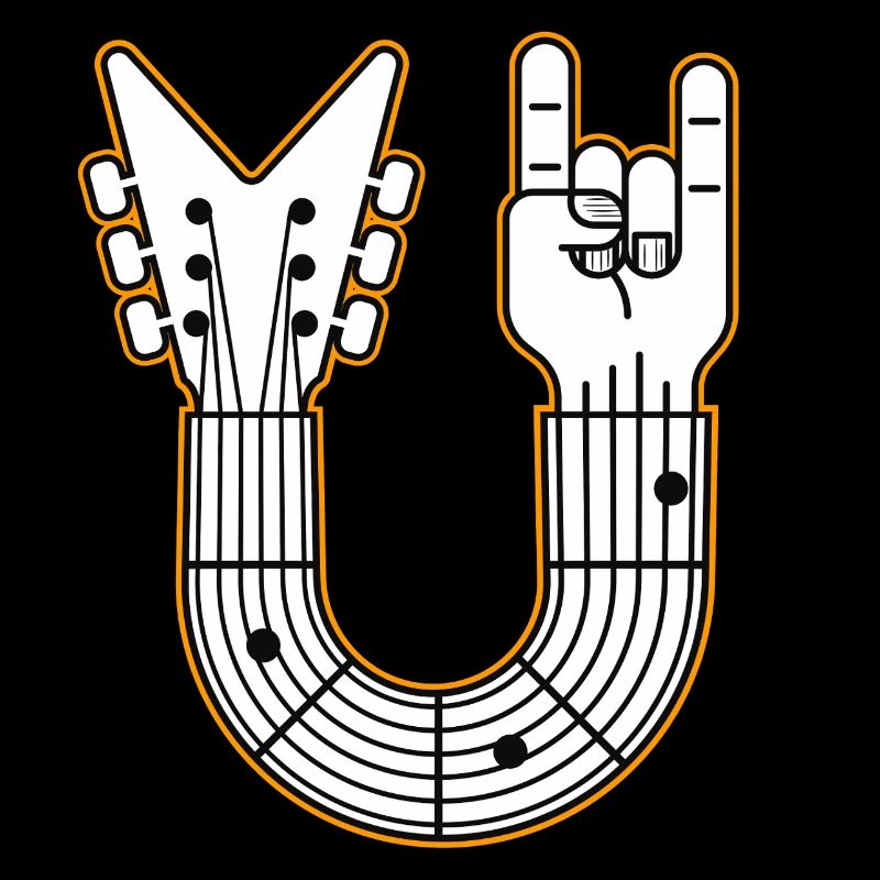 Guitare en forme de U Rock Main