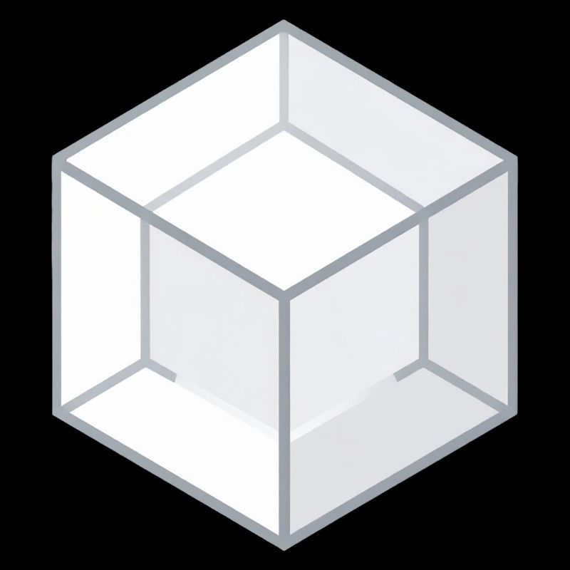 Style de ligne de cube géométrique 3D