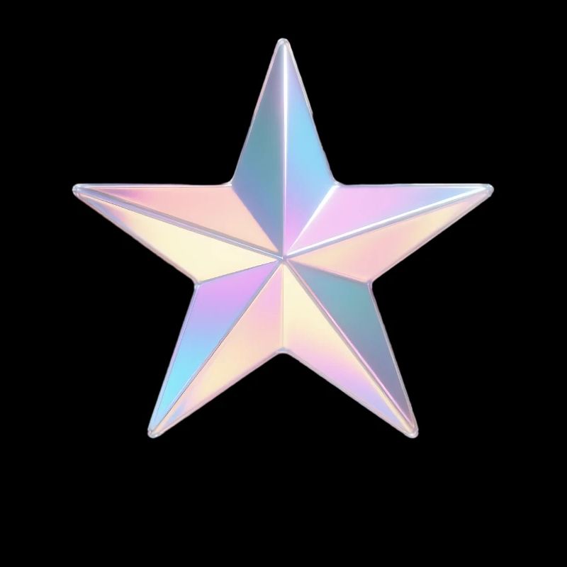 Étoile irisée pastel