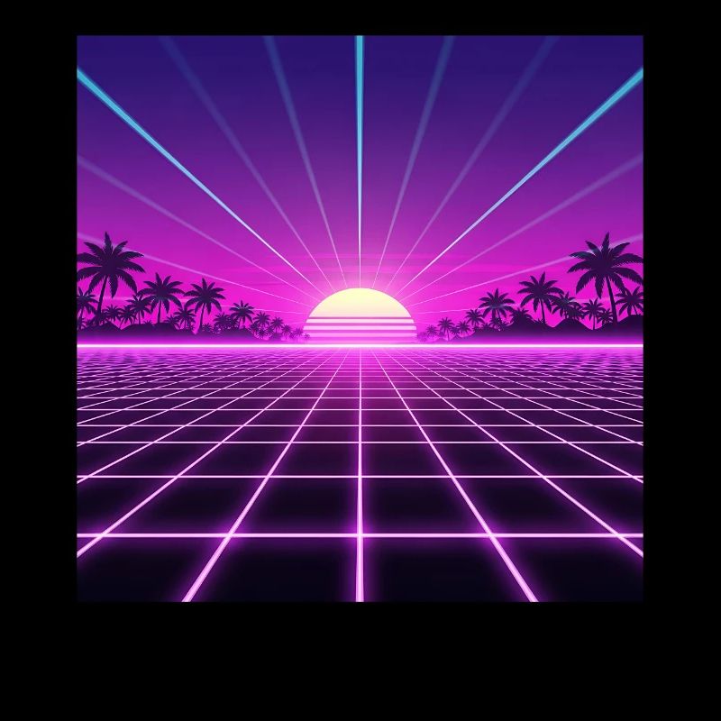 Sonnenuntergang Neon Retrogrid back to 90s