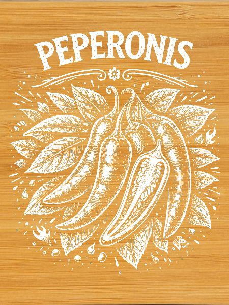 Chili pepperoni line art