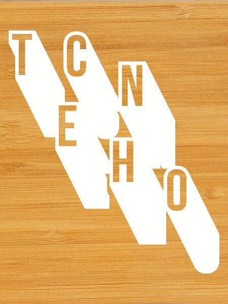 techno music geometric logo design