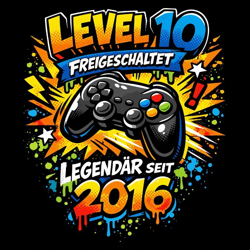 Level 10 Complete 2016 Geburtstag Junge Gamer Gesc