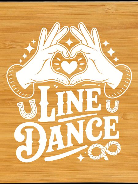 Line Dance Herz-Hand Logo